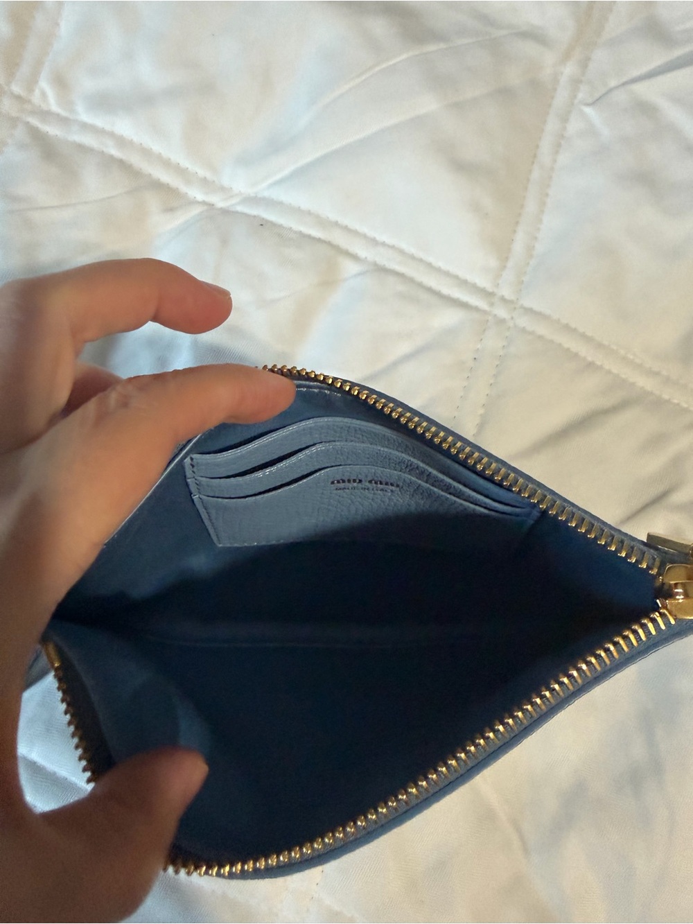 (Authentic) Miu Miu Madras leather clutch bag - Picture 5 of 9